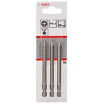 Бита PH2 x 90 мм, Extra Hart, 3 шт. BOSCH, фото , изображение 2 | SNABZHENIE.com.ua