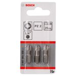 Бита PZ2 x 25 мм, Extra Hard, 3 шт. BOSCH (2607001558), фото , зображення 2 | SNABZHENIE.com.ua