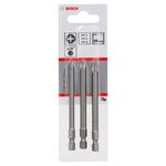 Набор бит для закручивания, 3 шт., Extra-Hart PH1; PH2; PH3; 89 мм BOSCH, фото , изображение 2 | SNABZHENIE.com.ua