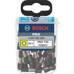 Бита T25 x 25 мм Impact Control TicTac, 25 шт, BOSCH, фото , изображение 3 | SNABZHENIE.com.ua