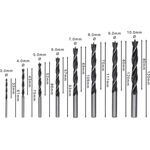 Набір із 8 свердел по дереву Robust Line, 3–10 мм BOSCH, фото , зображення 4 | SNABZHENIE.com.ua