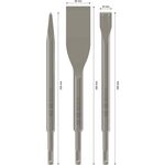 Набор зубил BOSCH 250 мм SDS-plus 3 шт (2607019159), фото , изображение 4 | SNABZHENIE.com.ua