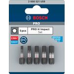 Насадка PRO Hex Impact, H3, H4, H5(x2), H6, 25 мм, 5 шт. BOSCH, фото , зображення 2 | SNABZHENIE.com.ua