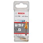 Сверла ступенчатые HSS-TiN 4-12 мм, 6,0 мм, 50 мм BOSCH, фото , изображение 2 | SNABZHENIE.com.ua