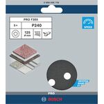 Шлифовальные листы BOSCH F355, 125 мм, 240, упаковка 5 шт., фото , изображение 2 | SNABZHENIE.com.ua