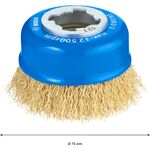 Щетка чашечная Bosch X-Lock 75 мм, витая латунь 0,3 мм, фото , изображение 4 | SNABZHENIE.com.ua