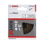 Щетка чашечная Bosch X-Lock 75 мм, витая латунь 0,3 мм, фото , изображение 2 | SNABZHENIE.com.ua