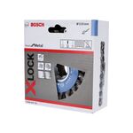 Щітка дискова X-LOCK, дріт вузликовий, сталь, 115 мм BOSCH, фото , изображение 2 | SNABZHENIE.com.ua
