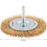 Щітка дискова, хвилястий дріт, латунь, 75 x 0,2 мм BOSCH, фото , изображение 4 | SNABZHENIE.com.ua
