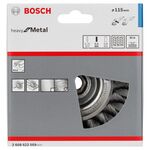 Щітка дискова, дріт із вузликами, сталь, 115 мм BOSCH, фото , изображение 2 | SNABZHENIE.com.ua