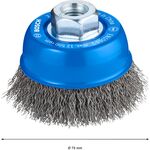 Щетка чашечная M14 0,3x70 мм витая сталь BOSCH, фото , изображение 4 | SNABZHENIE.com.ua