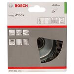 Щітка зачисна з дротом, вузлики, нержавіюча сталь, 100 мм BOSCH, фото , изображение 3 | SNABZHENIE.com.ua