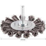 Щітка дискова, дріт з вузликами, сталь 75 x 0,5 мм BOSCH, фото , изображение 4 | SNABZHENIE.com.ua