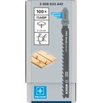 Пильное полотно T 144 DP Precision для лобзика по дереву, 100 шт, BOSCH, фото , изображение 2 | SNABZHENIE.com.ua
