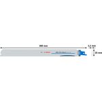 Полотно PRO Thin Metal precise S1237EAF, 1,1 x 25 x 300 мм, 5 шт. BOSCH, фото , зображення 3 | SNABZHENIE.com.ua