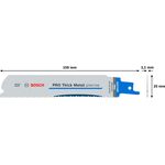 Полотно PRO Thick Metal S937HBF, 1,1x25x150 мм, 5 шт. BOSCH, фото , изображение 3 | SNABZHENIE.com.ua