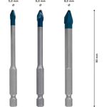Набор свердел BOSCH EXPERT HardCeramic HEX-9, 5/6/8 мм, 3 шт., фото , изображение 3 | SNABZHENIE.com.ua