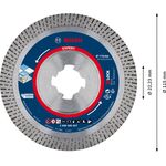 Алмазный отрезной круг BOSCH EXPERT HardCeramic, 115 x 22,23 мм, фото , изображение 3 | SNABZHENIE.com.ua