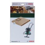 Бумажные мешки Bosch AdvancedVac 20 для пылесосов (5 шт.), фото , изображение 2 | SNABZHENIE.com.ua