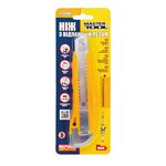 Нож MASTERTOOL 18 мм с металлической направляющей и кнопочным фиксатором, фото , изображение 2 | SNABZHENIE.com.ua