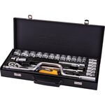 Набір насадок торцевих MASTERTOOL PROFI CrV 1/2 10-32 мм трещотка 72Т 24 шт металевий кейс гнутий вороток, фото  | SNABZHENIE.com.ua