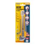 Нож MASTERTOOL 18 мм, ABS, TPR, металл, кнопочный фиксатор, 3 лезвия, фото , изображение 2 | SNABZHENIE.com.ua