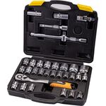 Набір насадок торцевих MASTERTOOL PROFI CrV 1/2 8-32 мм трещотка 72Т 32 шт кейс 78-4032, фото  | SNABZHENIE.com.ua