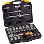 Набір насадок торцевих MASTERTOOL PROFI CrV 1/2 8-32 мм трещотка 72Т 32 шт кейс 78-4032, фото , зображення 2 | SNABZHENIE.com.ua