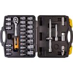Набір насадок торцевих MASTERTOOL PROFI CrV 1/2 8-32 мм трещотка 72Т 32 шт кейс 78-4032, фото , зображення 3 | SNABZHENIE.com.ua