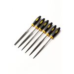 Надфили MASTERTOOL с двухкомпонентной ручкой 140 мм набор 6 шт 06-0010, фото  | SNABZHENIE.com.ua