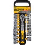 Набор насадок MASTERTOOL CRV 3/8" 21 шт, 6-24 мм, удлинитель 150 мм, фото  | SNABZHENIE.com.ua