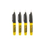 Маркер перманентный MASTERTOOL, 4 шт, черный, 14-1821, фото , изображение 2 | SNABZHENIE.com.ua