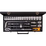 Набір насадок торцевих MASTERTOOL PROFI CrV 1/2 8-32 мм подовжена трещотка 72Т 26 шт металевий кейс, фото , зображення 3 | SNABZHENIE.com.ua