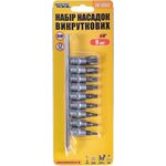 Набір насадок отверточних MASTERTOOL CRV 1/4 TORX 9 шт (Т10/15/20/27/30/40/45/50/60) 78-1400, фото , зображення 3 | SNABZHENIE.com.ua