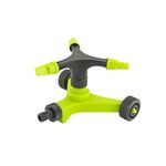 Ороситель для полива вращающийся MASTERTOOL 3-х рожковый ½" на колесиках 12 м 180 м² 92-9332, фото  | SNABZHENIE.com.ua