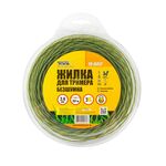 Леска для триммера безшумна MASTERTOOL SPIRAL SQUARE 2.40 мм 131 м (блистер) двоколірна 19-0412, фото , зображення 2 | SNABZHENIE.com.ua