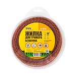 Леска для триммера безшумна MASTERTOOL SPIRAL 3.00 мм 57 м (блистер) двоколірна 19-1614, фото , зображення 2 | SNABZHENIE.com.ua