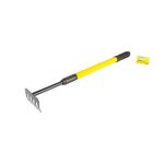 Граблі садові MASTERTOOL 5 зубів з телескопічною металевою ручкою та гумовим покриттям 640-910х100 мм, фото  | SNABZHENIE.com.ua