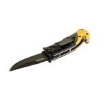 Ніж складаний MASTERTOOL BULAT 150х29х17 мм чорне нержавіючe лезо алюмінієва рукоятка стропоріз, фото , зображення 3 | SNABZHENIE.com.ua