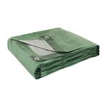 Тент MASTERTOOL 5х6 м двусторонній 130 г/м² хаки/срібло 89-1506, фото , зображення 2 | SNABZHENIE.com.ua