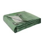 Тент MASTERTOOL 5х8 м двосторонній 130 г/м² хаки/срібло 89-1508, фото , зображення 2 | SNABZHENIE.com.ua