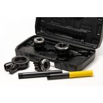 Клуп трубный для нарезания резьбы MASTERTOOL BSPT ½"/¾"/1" набор 3 шт 14-1402, фото , зображення 2 | SNABZHENIE.com.ua
