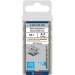 Спіральне свердло PRO Stainless Steel HSS-Co, 4,2 x 43 x 75 мм, 10 шт. Bosch, фото , изображение 2 | SNABZHENIE.com.ua