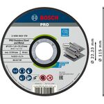 Армований відрізний круг PRO Stainless Steel and Metal, 115 х 1,6 х 22,23 мм, прямий Bosch, фото , изображение 2 | SNABZHENIE.com.ua
