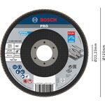 Пелюстковий шліфувальний диск PRO X571, 125 мм, G80 Bosch, фото , изображение 2 | SNABZHENIE.com.ua