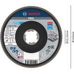 Пелюстковий шліфувальний диск PRO X571, 125 мм, G60, X-Lock Bosch, фото , изображение 2 | SNABZHENIE.com.ua