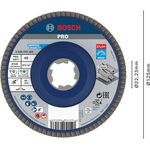 Пелюстковий шліфувальний диск PRO X571, 125 мм, G40, X-Lock Bosch, фото , зображення 2 | SNABZHENIE.com.ua