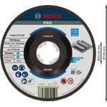 Армований відрізний круг PRO Metal, 125 x 2,5 x 22,23 мм, X-Lock, увігнутий Bosch, фото , зображення 2 | SNABZHENIE.com.ua