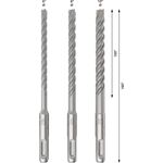 Набір ударних свердел PRO SDS plus-5X, 6/8/10 мм, 3 шт. Bosch, фото , изображение 4 | SNABZHENIE.com.ua