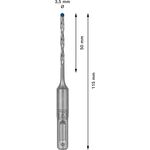 Ударне свердло EXPERT SDS plus-7X, 3,5 x 50 x 115 мм Bosch, фото , изображение 3 | SNABZHENIE.com.ua
